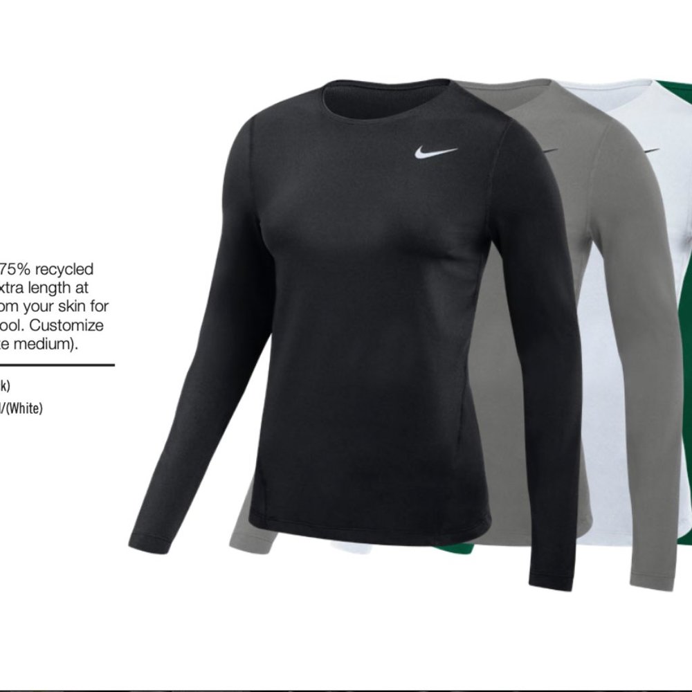 Nike Women's Pro Long Sleeve Breathable Training Top - Black - NWT!